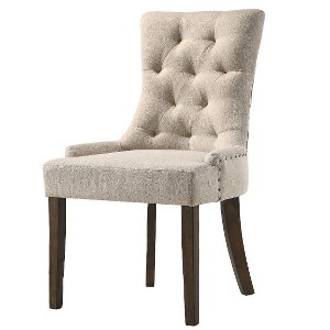 Lyngins Set of 2 Luxury Tufted Dining Chair with Nailhead Trim & Compact Legs, Velvet Upholstered Kitchen Chair, Side Chair for Dining Room - 1 of 4