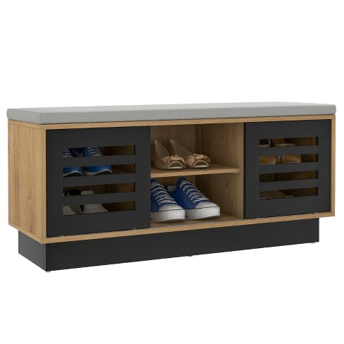 Sitable Bench Shoe Slipper Storage Rack Organiser Wooden Shelf Cupboard Box
