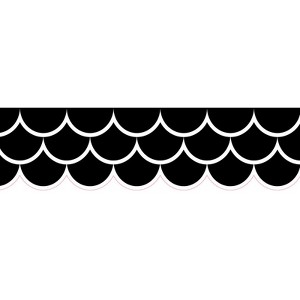 Creative Teaching Press Black Scallops EZ Border, 48 Feet (Pack of 6) - 1 of 1