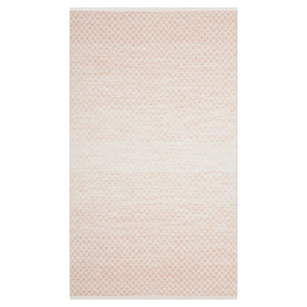 3'x5' Beige/Ivory Geometric Flatweave Woven Accent Rug - Safavieh