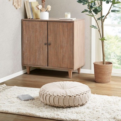 Sapphtopaz 22" Chenille Fabric Pillows Floor Pillows, Round Couch Pillows Tufted Detailing, Decorative Pillows for Bed and Living Space