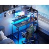 ODK Reversible Gaming Desk with USB Charging Port and LED Lights, 40 Inch Computer Desk - 2 of 3