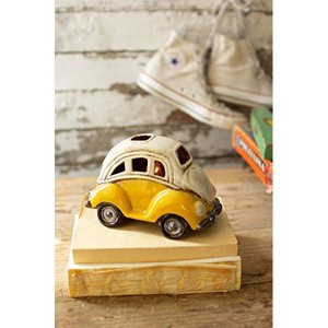 Ceramic VW Bug Lamp – 6.5"L Glazed Clay Night Light in Multi by Kalalou - 1 of 3