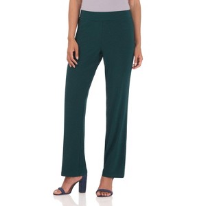 Rekucci Travel in Style Women's Soft Knit Classic Straight Leg Pant - 1 of 4