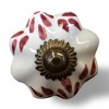 HomeRoots Set of Eight Brown And White Ceramic And Metal Drawer Pull Knobs - 4 of 4