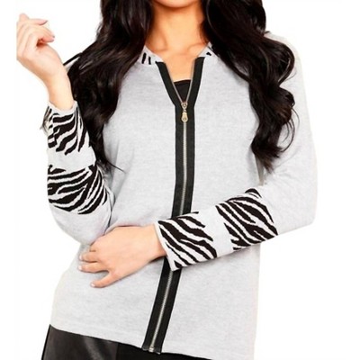 Women's Long Sleeve Zip Cardigan - ANGEL