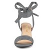 Allegra K Women's Back to College Open Toe Ankle Tie Back Block Heels Sandals - 2 of 4