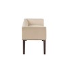 Sapphtopaz Upholstered Ottoman Bench with Nailhead Trim, Low Back Accent Bench with Flared Arms, Upholstered Bedroom End Bench - 3 of 4