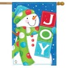 Briarwood Lane Christmas House Flag 40x28 For Outdoor Snowman Joy Winter House Flag Flag For Christmas House Flag - 2 of 4