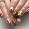 LOVELAY CREATIONS Halloween Short Almond Press-On Nails with Pumpkin Design - 3 of 4