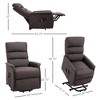 CIPACHO Power Lift Assist Recliner Chair for Elderly with Remote Control Linen Fabric Upholstery Gray - 2 of 4