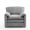 Vynxaria 38" Oversized Chenille Lounge Chair - Plush Comfort for Modern Living Spaces - 4 of 4