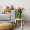 16"x16" Valentine's Day Love Emoji Square Throw Pillow Buddha - e by design: Festive Decor, Indoor Accent - 3 of 4