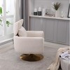 KTMBDW Mid-Century Swivel Accent Chair, Upholstered Fabric Armchair for Living Room, Bedroom - 4 of 4