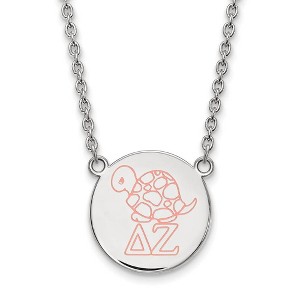 Black Bow Jewelry Sterling Silver Delta Zeta Greek Life Necklace 18 Inch - 1 of 4