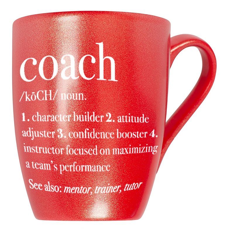 Elanze Designs Coach: Character Builder, Attitude Adjuster Crimson Red 10 ounce New Bone China Coffee Cup Mug, 1 of 2