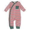 Girl Baby Unisex Holiday Stripes Romper - Tesa Babe - 2 of 2