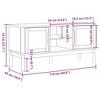 vidaXL TV Stand Entertainment Center Media Unit Furniture Solid Pine Wood - 4 of 4