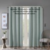 DSVIMOY Curtain Panels, Printed Heathered Blackout Grommet Top Curtain Panel for Living Room, Bedroom, Dusty Seafoam, 54"*50"*0.13" - 3 of 4