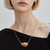 Chunky Gold Silver Pendant Necklace for Women, Trendy Charm Choker Thick Hammered Hollow Long Chain Necklaces Prom Holiday Fashion Jewelry Gift. - 2 of 4