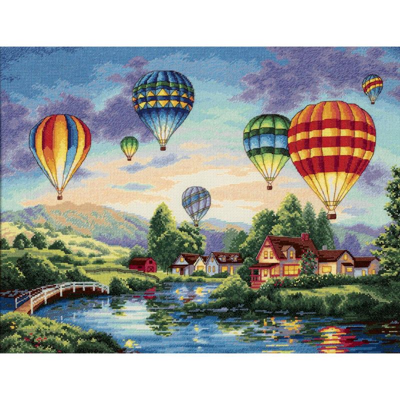 Dimensions Gold Collection Counted Cross Stitch Kit 16"X12"-Balloon Glow (18 Count), 1 of 2