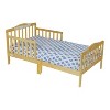 NicBex Modern Toddler Bed, Wooden Baby Bed Frame with 4 Side Guardrails and Low Rise Design for Boy and Girl - 4 of 4