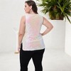 Anna-Kaci Women's Plus Size Sequin Tank Top Sleeveless Sparkle Blouse - 3 of 4