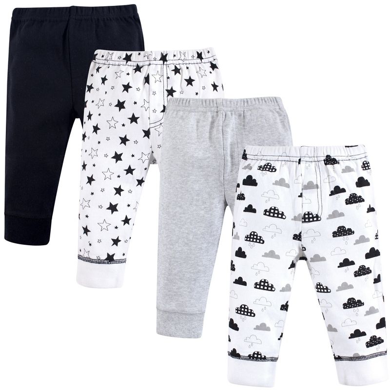 Hudson Baby Baby and Toddler Cotton Pants 4pk, Moon And Back, 1 of 3