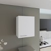 GlasFlength Kitchen Storage 1 Door Kitchen Wall Cabinet Internal Shelves Cabinet Storage Cupboard for Kitchen, White, 13.1"*19.7"*23.6" - 2 of 4