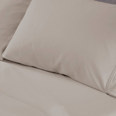 Twin Medium Beige Hyper-Cotton Sheet Set