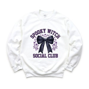 Coquette Spooky Witch Social Club - Women's Graphic Sweatshirt - 1 of 4