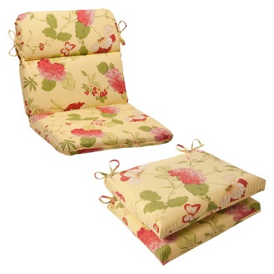 Outdoor Cushion & Pillow Collection - Yellow/Red Floral