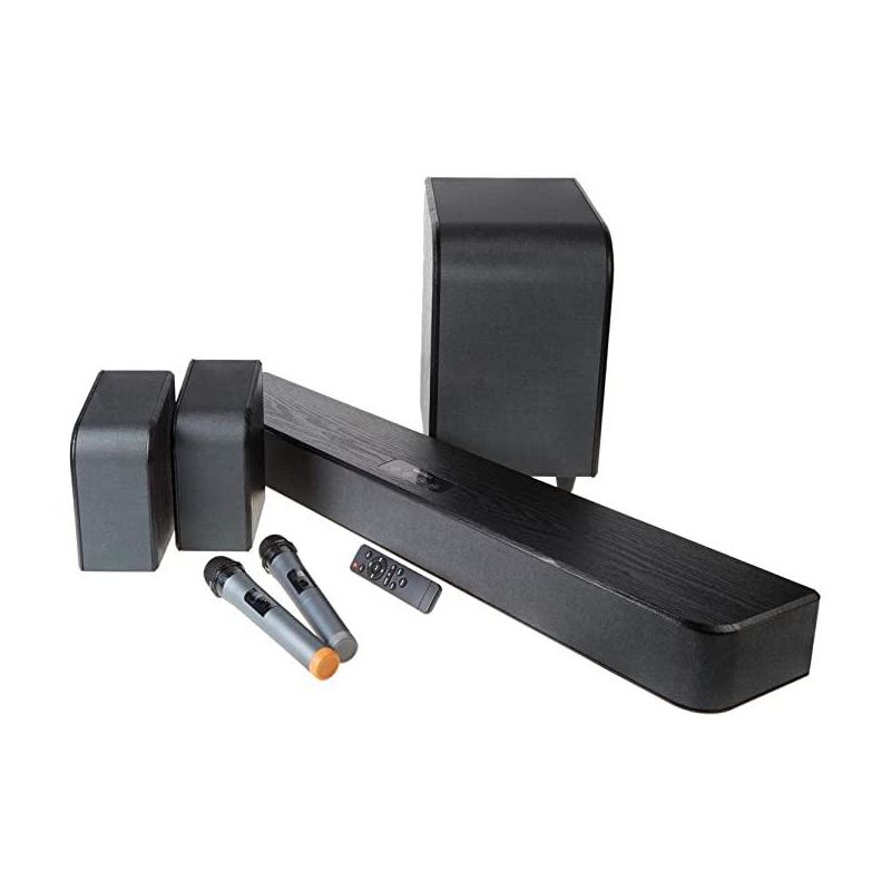 Vivitar Home Theater Soundbar System with 4 3” Full Frequency Drivers,2 Microphones, 2 Speakers and 6.5” Subwoofer, 1 of 6