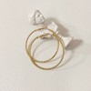 Anna-Kaci Women's Gold Textured Hoop Earrings for Versatile Styling - 2 of 3