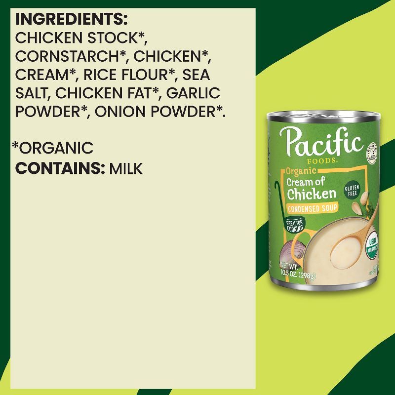 Pacific Foods Organic Gluten Free Condensed Cream of Chicken Soup - 10.5oz, 4 of 13
