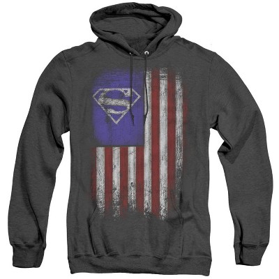 Mens Superman Old Glory Shield Hoodie