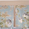 RLF Home 3" Rod Pocket High Quality Fabric Floral Essence Pleated Valance for Windows 50" x 16" Blue - 3 of 4