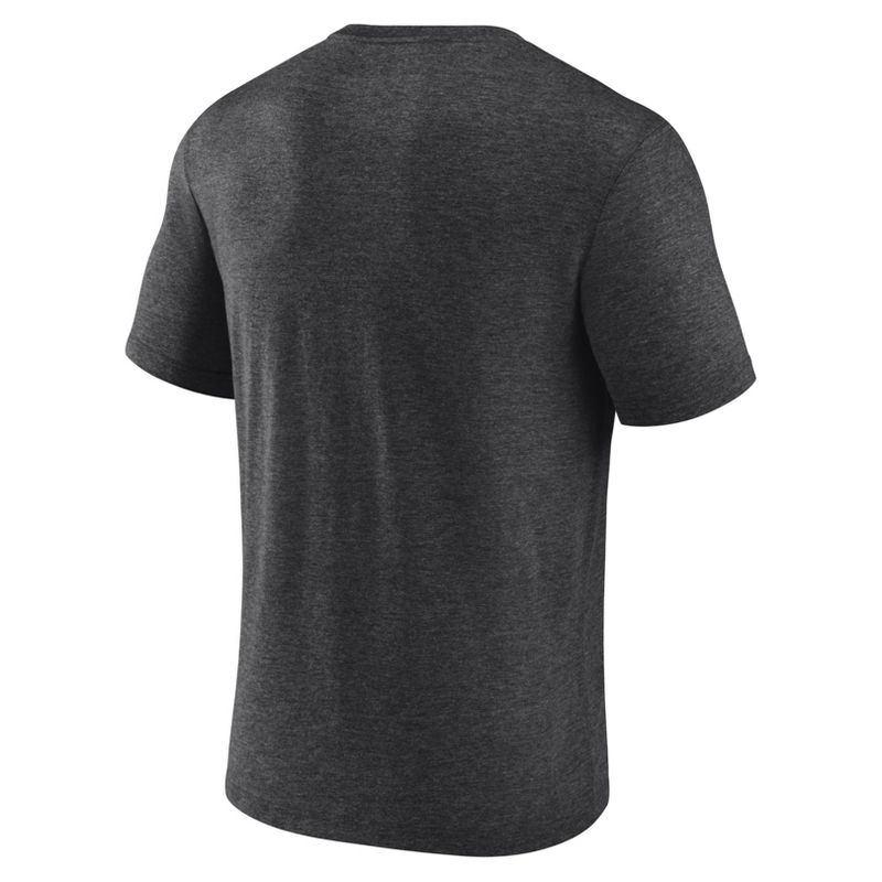 MLS Inter Miami CF Men&#39;s Gray Short Sleeve Triblend Chest Logo T-Shirt, 3 of 4