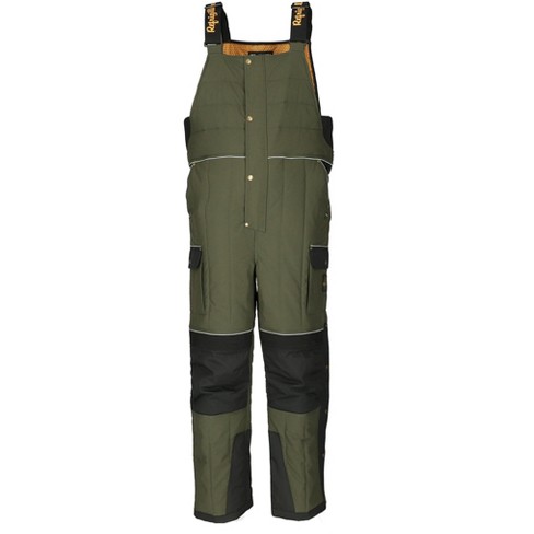 RefrigiWear 54 Gold Water-Resistant Insulated Bib Overalls (Green, 2XL)