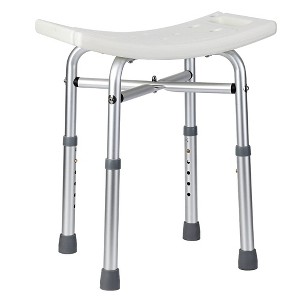 Garvee Shower Bench Shower Chair for Bathroom Bathtub with Adjustable Height Legs Bear 350 lb Capacity Slip Resistant - 1 of 4