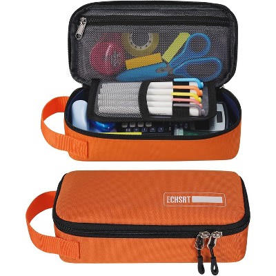 Fmeida Pencil Case for Men Women, Large Pen Bag for Adults, Portable Pencil Pouch Aesthetic with Handle, Zipper Cases for Office Organizer
