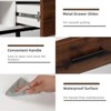 Tangkula 42" Industrial Console Table with 2 Drawers & Middle Open Shelf Narrow Accent Side Table for Entryway - 4 of 4