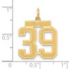 Black Bow Jewelry 14k Yellow Gold, Jersey Collection, Medium Number 39 Pendant - 4 of 4