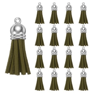 Unique Bargains PU Leather Craft Bracelets Jewelry Making Keychain Tassels 200 Pcs - 1 of 4