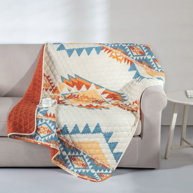 Greenland Home Horizon Southwestern Modern Style Boho Quilted Throw Blanket 50x60 inch, 1 of 5