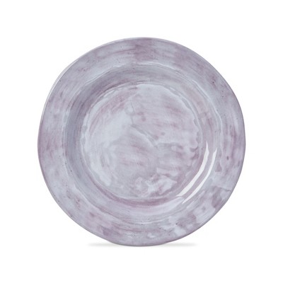tagltd 11 in. Merida Cracked Glazed Solid Melamine Plastic Dinnerware Plates Set of 4 Dishwasher Safe Indoor Outdoor Round Green