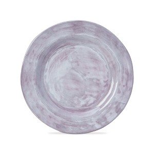 tagltd 11 in. Merida Cracked Glazed Solid Melamine Plastic Dinnerware Plates Set of 4 Dishwasher Safe Indoor Outdoor Round Green - 1 of 1