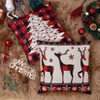 Christmas Decorative Pillow Covers 18x18 in Set of 4 Red and Black Buffalo Plaid Xmas Throw Pillow Covers, Xmas Tree Elk Santa Cushion Case for Sofa - 2 of 4