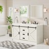 AMERLIFE Double Farmhouse Bathroom Vanity with Sink, with Sliding Doors & Drawers - 3 of 3