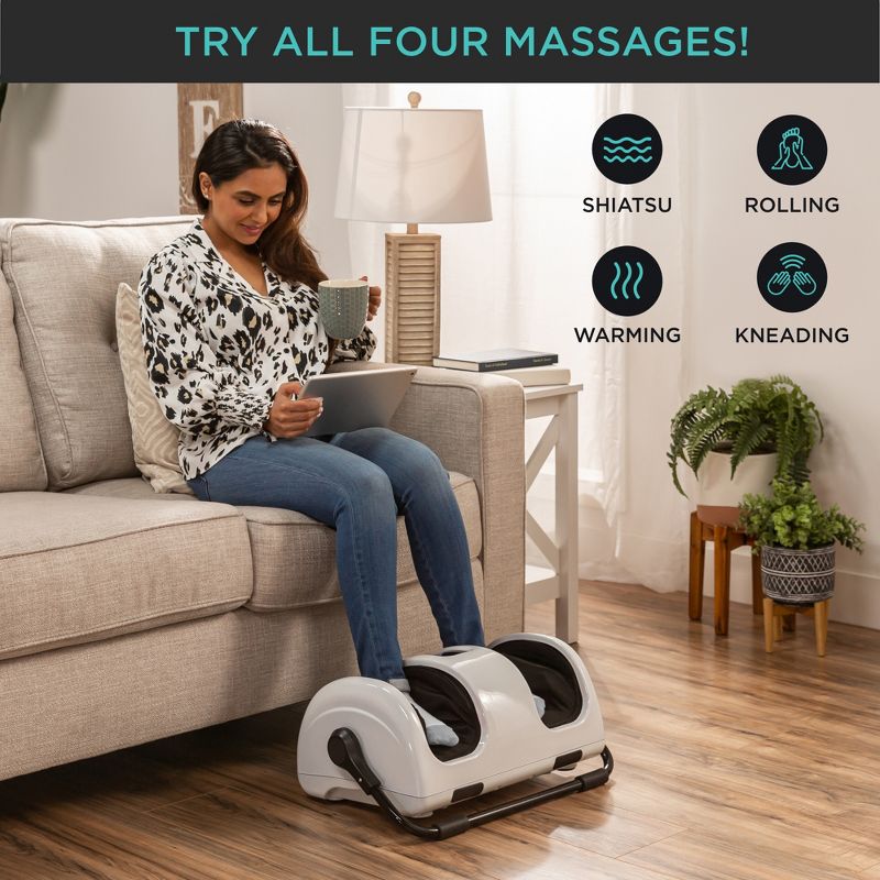 Best Choice Products Foot Massager Machine, Therapeutic Reflexology Massager w/ High-Intensity Rollers, 6 of 12